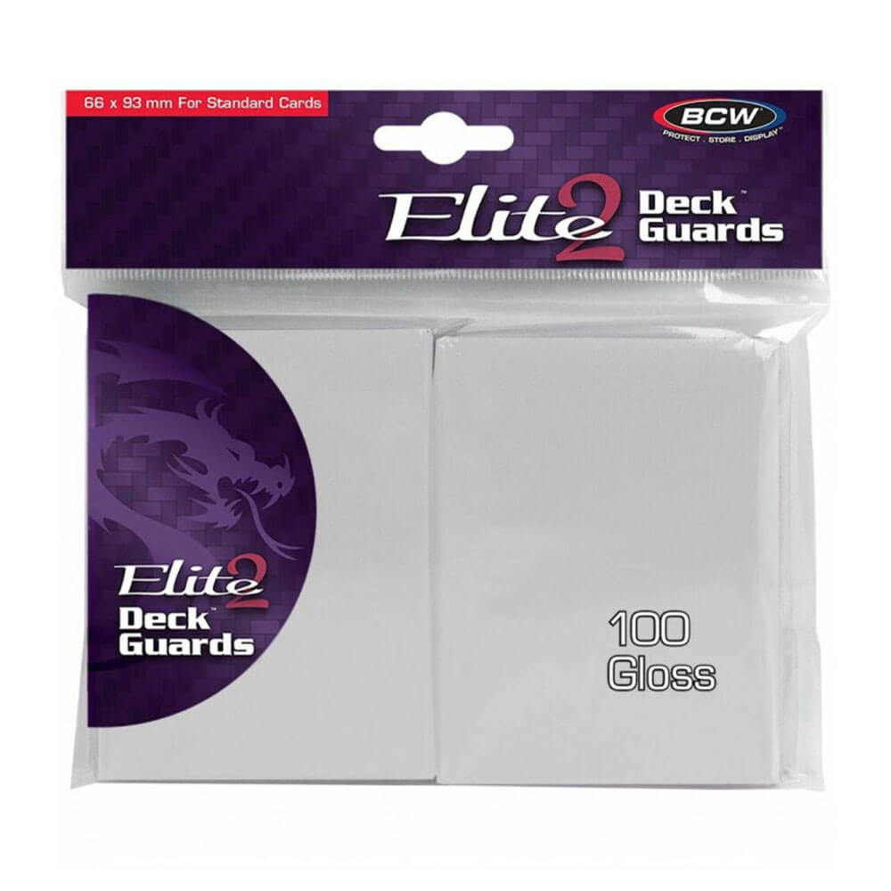 BCW Standard Elite2 Glossy White Protectors 100pcs (66x93mm)