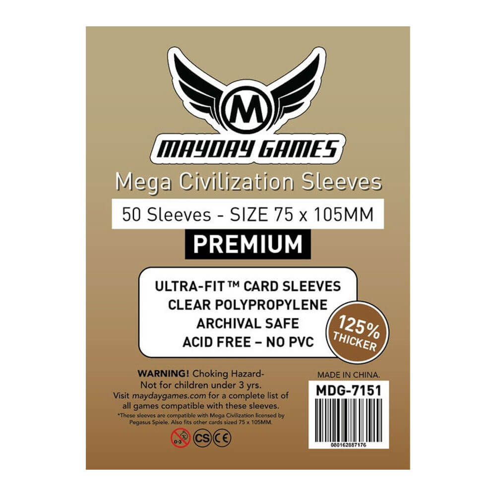 Mayday Premium Mega Civilization Sleeves 50pcs (75x105mm)