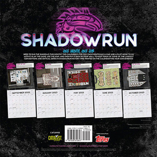Shadowrun RPG 16 Month Calendar Game Maps