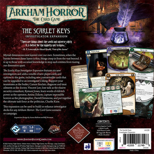Arkham Horror TCG The Scarlet Keys Investigator Expansion
