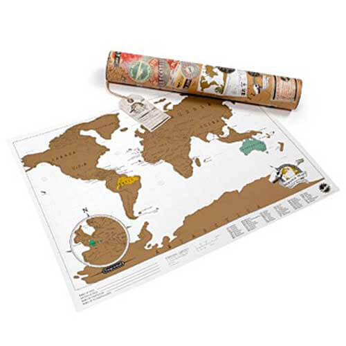 Weltkarten-Rubbel-Reiseausgabe