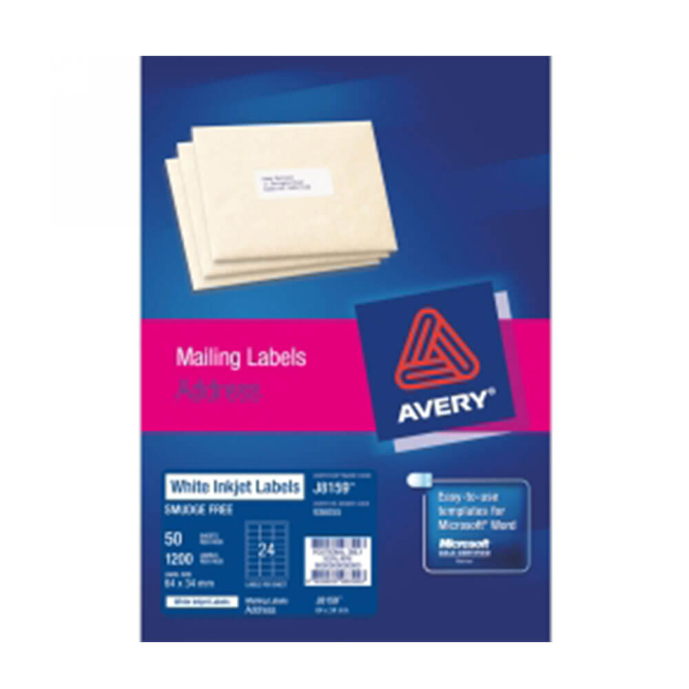  Avery Inkjet-Etikett