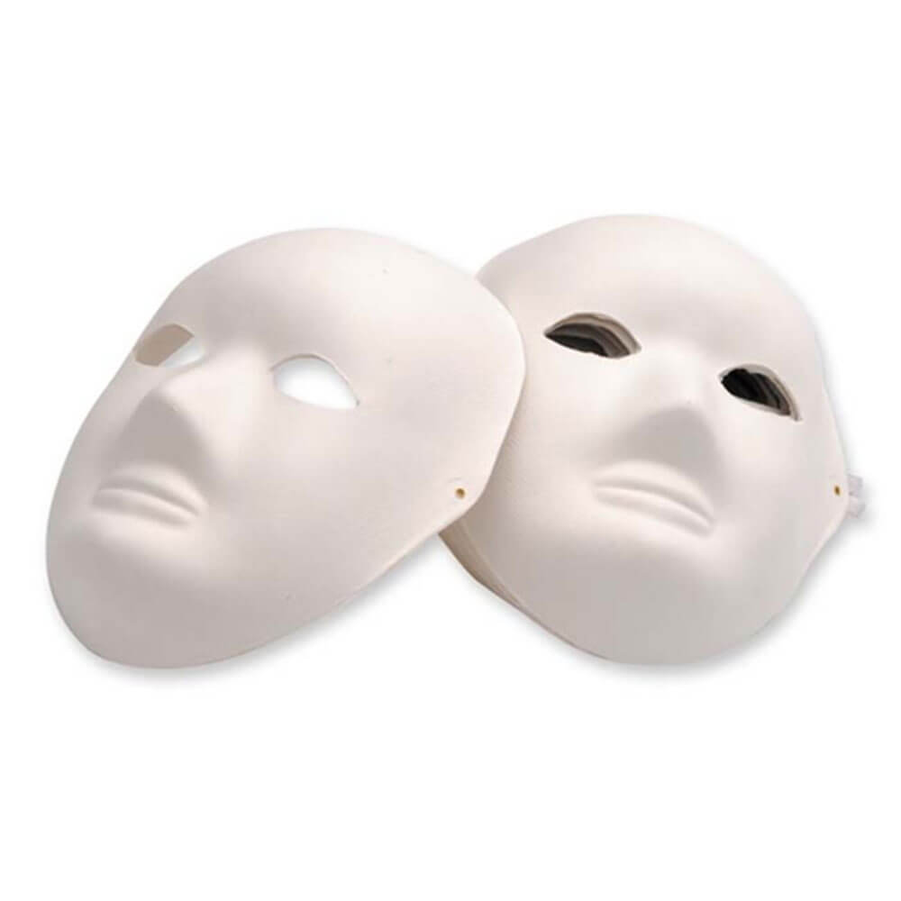 EC Paper Mache Masks with Elastic 24pk