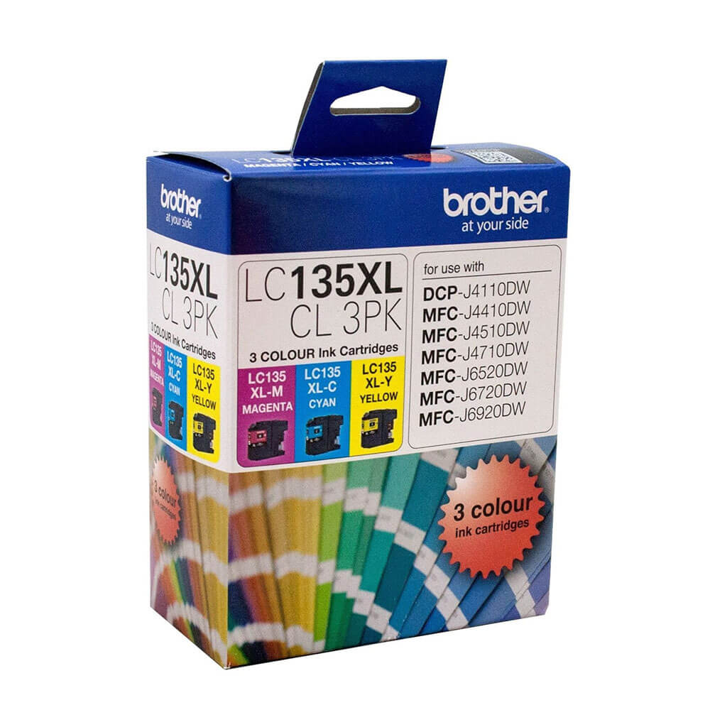 Brother Value Pack Inkjet Cartridge LC135XL (C/M/Y)