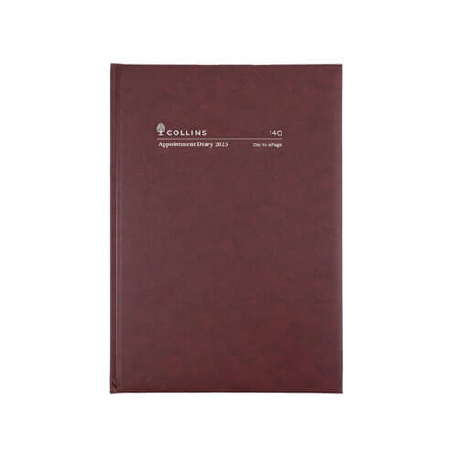 Collins Appointment Early Edition Diary Burgandy 140