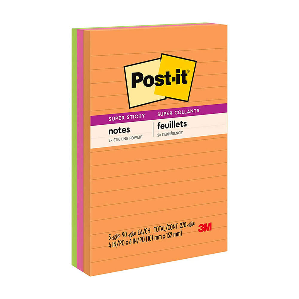 Post-it-Notizen, 98 x 149 mm, sortiert (3 Stück)