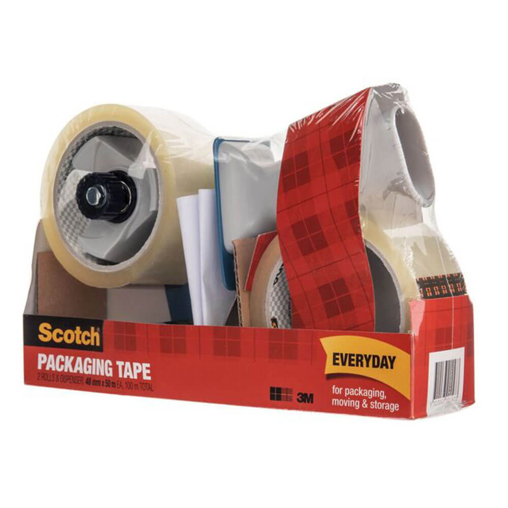 Scotch Sealing Tape 48mmx50m 2 Rolls with Dispenser