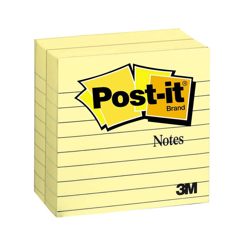 Post-It-Notizen, liniert, Gelb (12 Stück)