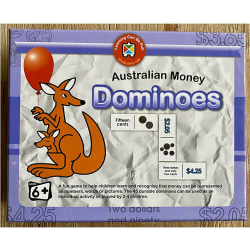 Learning Can Be Fun Australian Money Dominoes Set Game