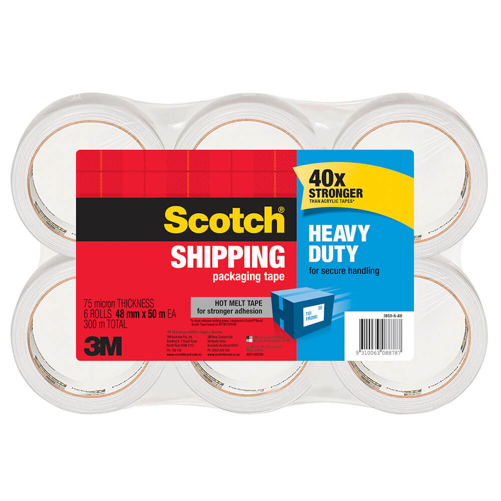 Scotch Heavy-duty Packaging Tape 48mmx50m (6pk)