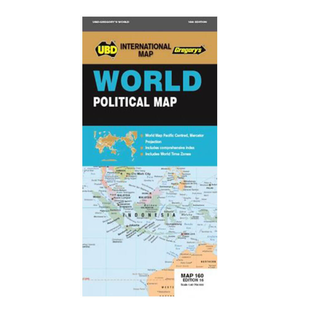 UBD Gregory's World Political Map (16th Edition)