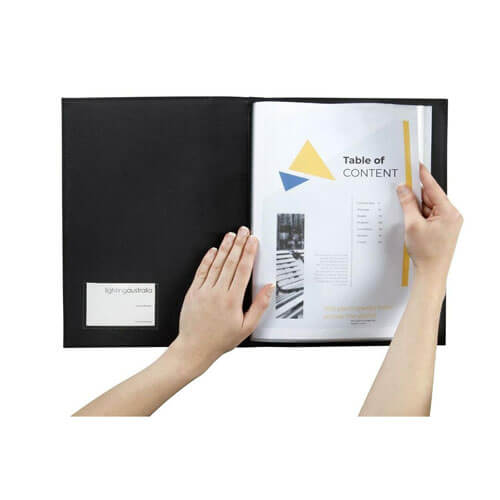 Marbig Pro Soft Touch Display Book 24 Pockets A4 (Black)