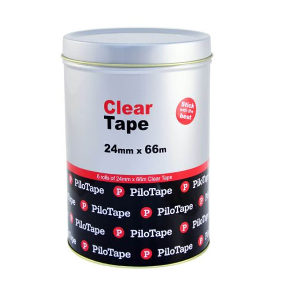 Pilotape Clear Tape 24mmx66m (6 rollspk)
