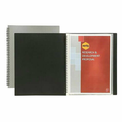Marbig Twin Wire Display Book Black Fixed (30 pages)
