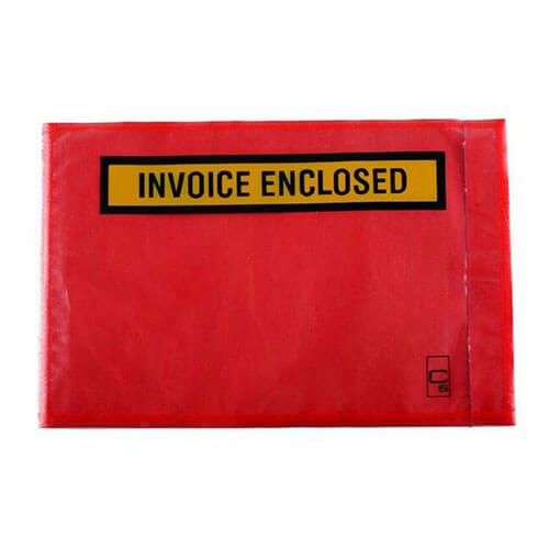 Cumberland Invoice Labelopes Red 1000pk