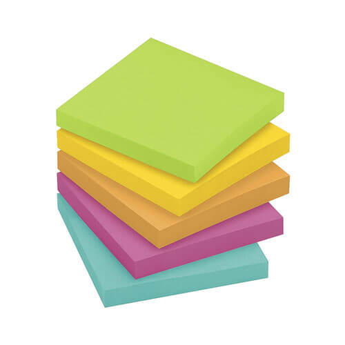 Post-it Notes Jaipur Assorted 73x73mm (5pk)