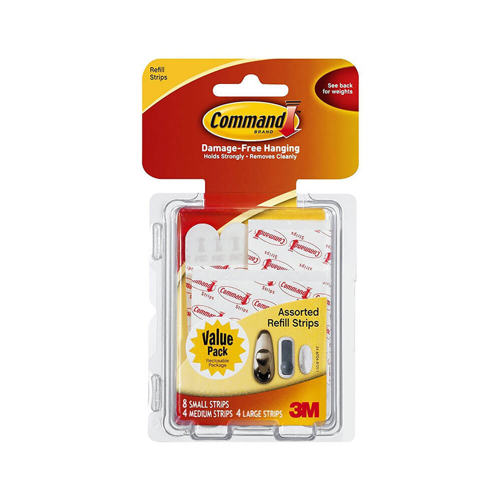 Command Replacement Adhesive Strips (Assorted Sizes)