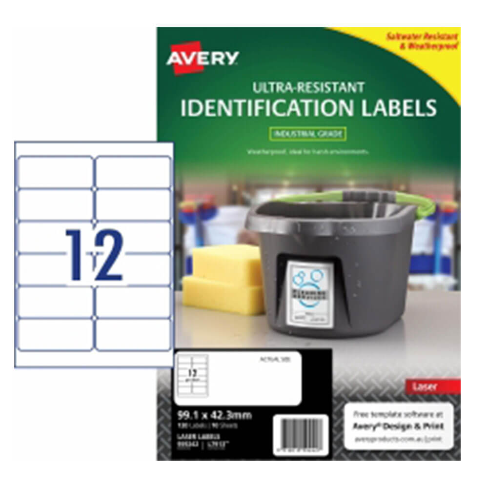 Avery Ultra Resistant Laser Label 10pk