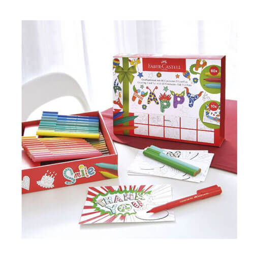 Faber-Castell Connector Pens with Greeting Card Set (60pk)