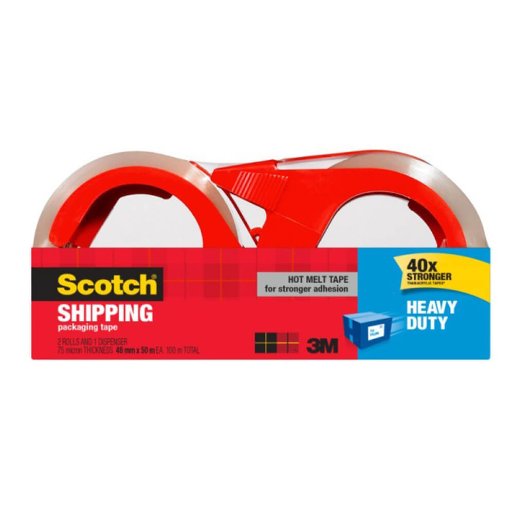 Scotch Packaging Tape Heavy-duty Shipping 2 Rolls & Display