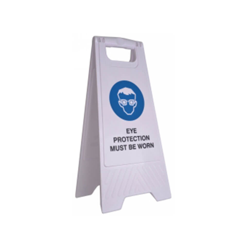 Cleanlink Eye Protection Must Be Worn Safety Sign (White)