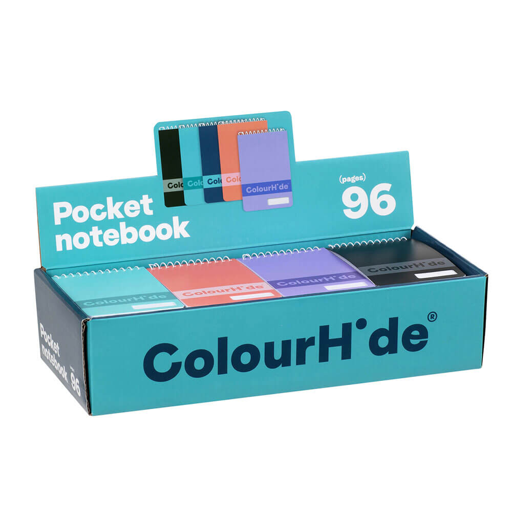 Colourhide Pocket Notebook 112x77mm Assorted 96 page (48pcs)