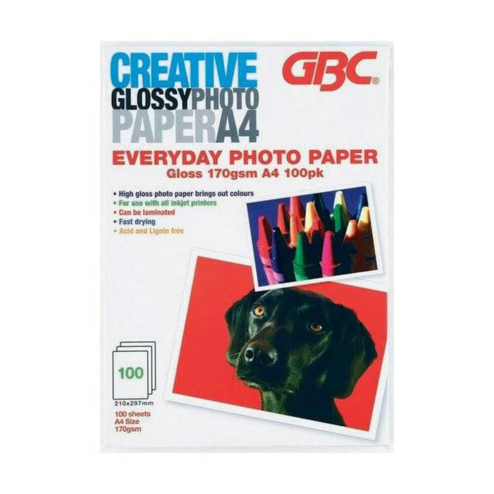 GBC High Gloss Everyday Photo Paper A4 (100pk)