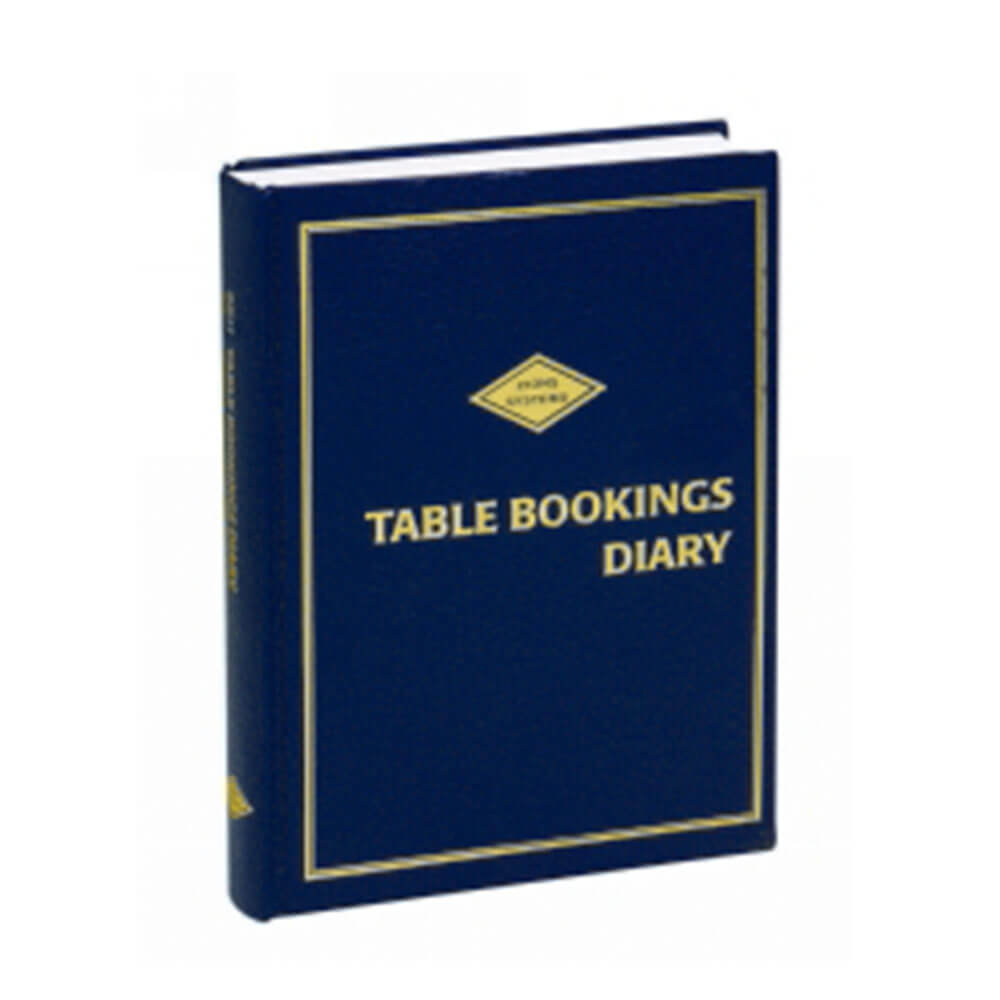 Zions Table Booking Diary Blue A4 (2 pages per Day)