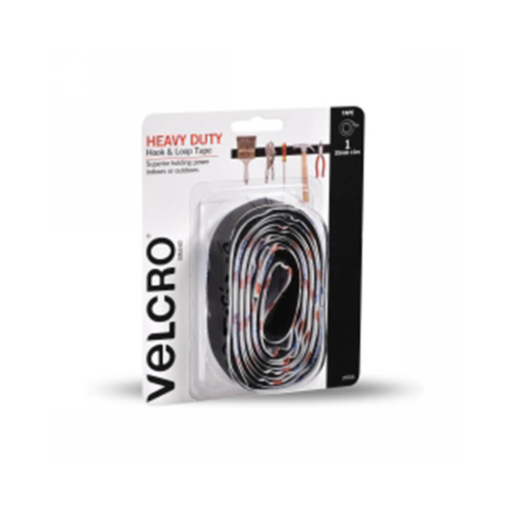 Velcro Heavy-duty Hook & Look Tape (Black)