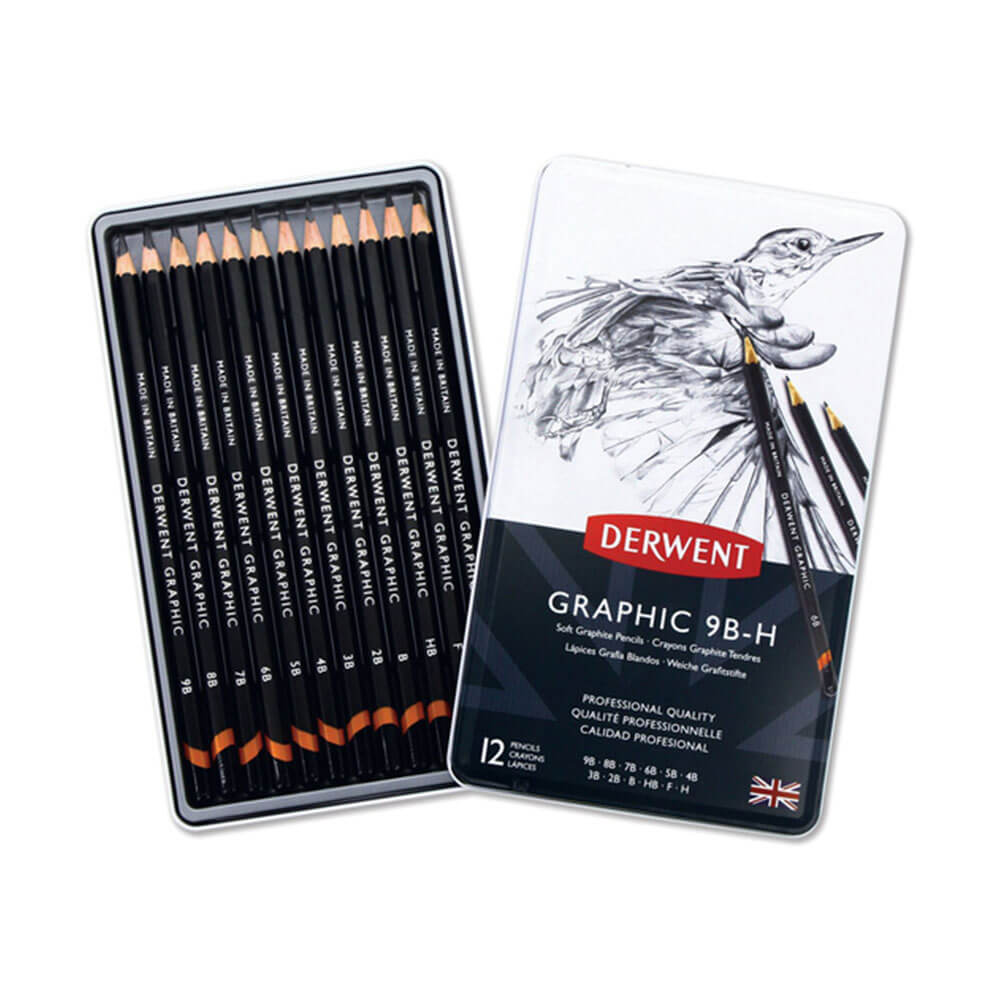 Derwent 9B-H Graphic Sketch Lead Pencil (12pk)