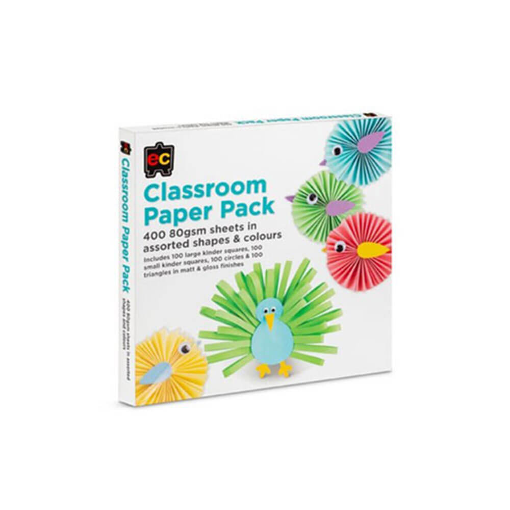 EC Classroom Paper 80gsm Assorted Shapes & Colours (400pk)