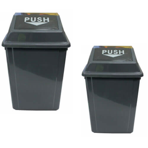 Cleanlink søppelbøtte med kulelokk (grå)