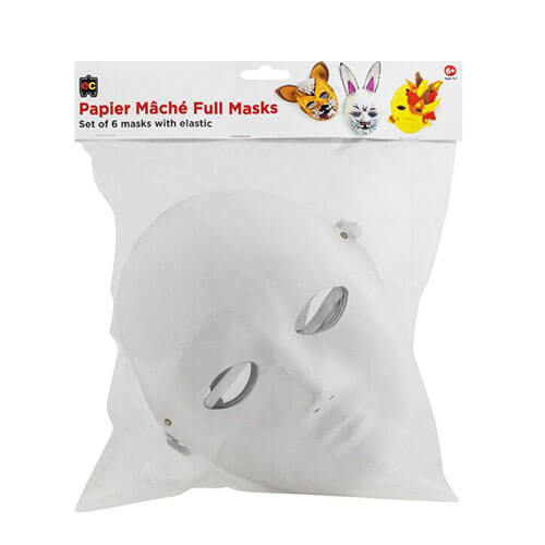 EC Paper Mache Masks 6pk