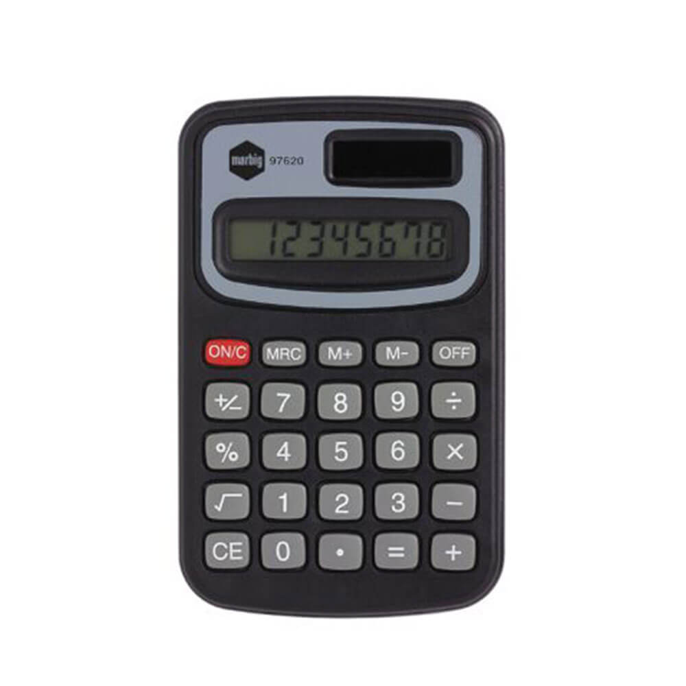Calculadora de bolsillo Marbig de 8 dígitos.