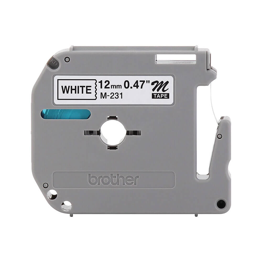 Brother P-Touch Tape Label preto em branco