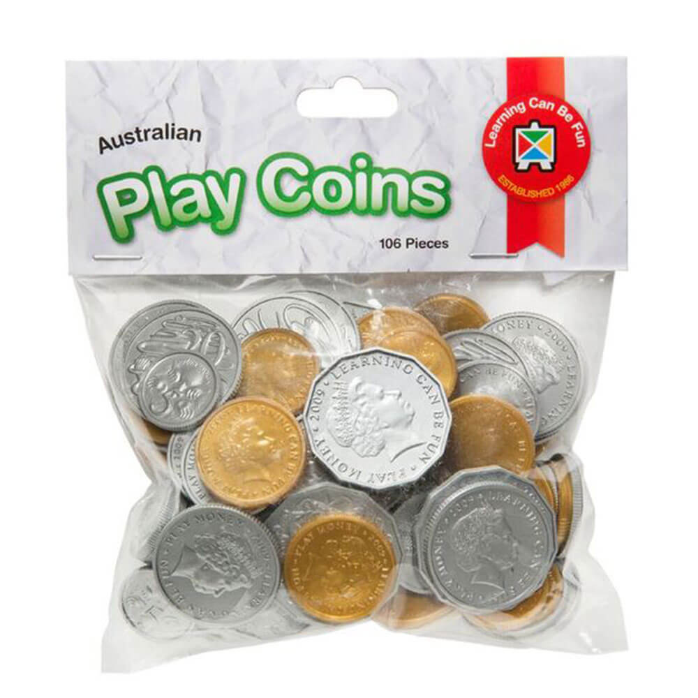 Learning Can Be Fun Plastic Australian Coins Play Money