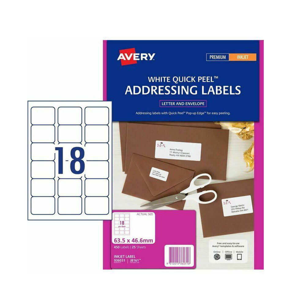 Avery Inkjet Address Label (25pk)
