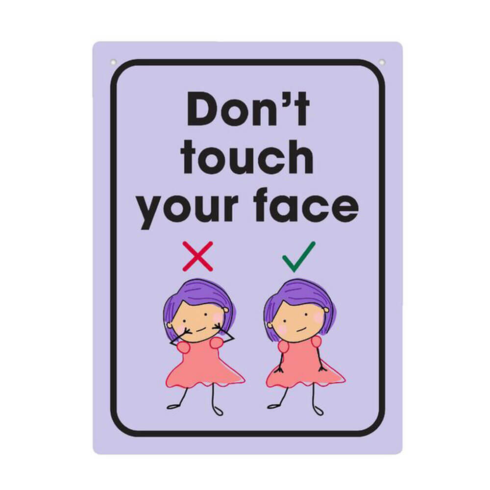 Durus Don't Touch Your Face School Wall Sign (225x300mm)