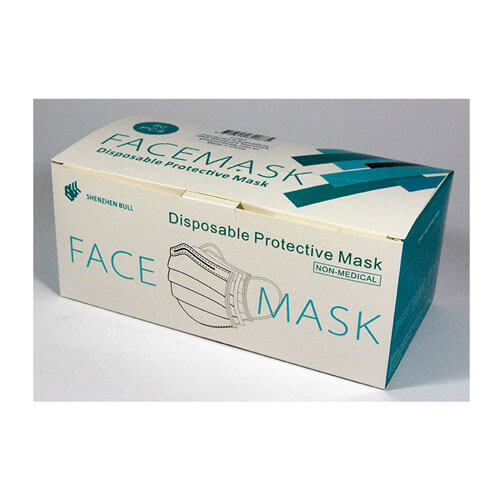 Gns engangsbeskyttende ansigtsmaske (50pk)