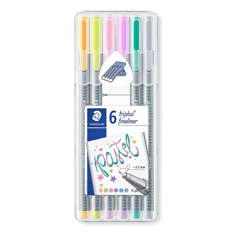 Staedtler Triplus Fineliner Pen Pastel Colours (6pk)
