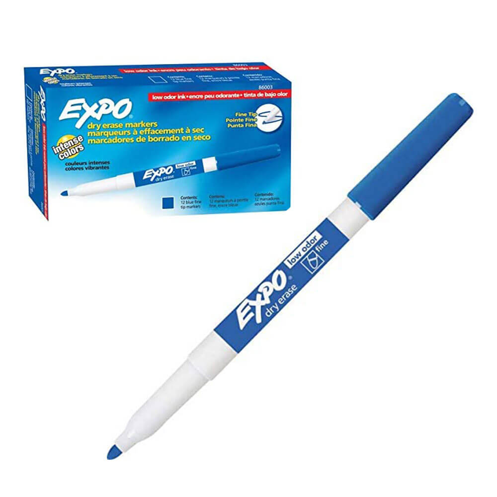 Expo Dry Erase Fine Bullet Whiteboard Marker 12pk