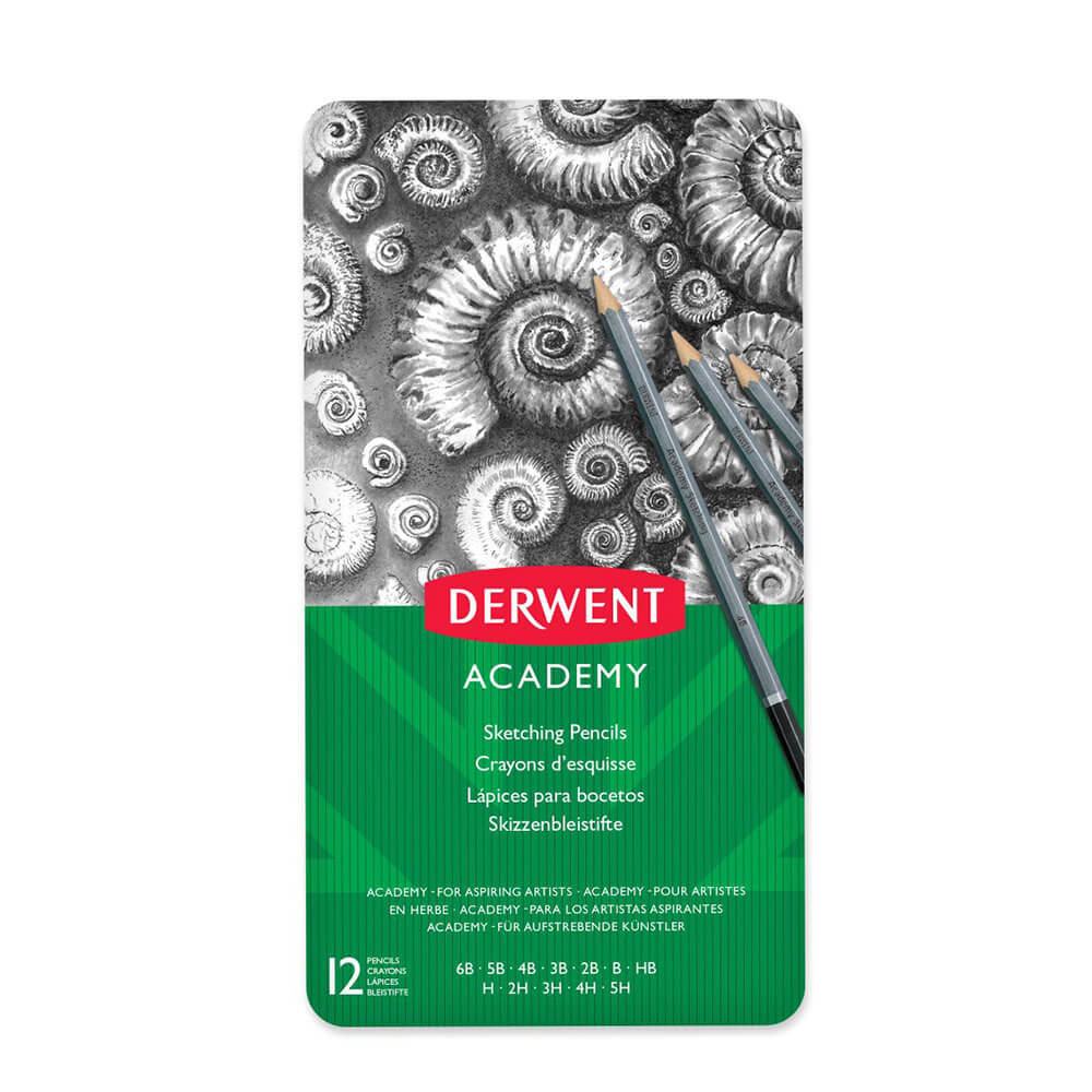 Derwent Academy Sketching Pencils (Tin of 12)