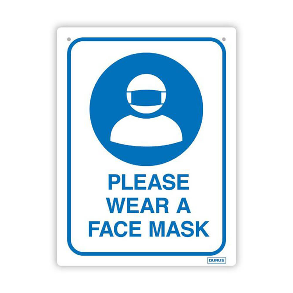 Durus Please Wear A Face Mask Wall Sign (225x300mm)