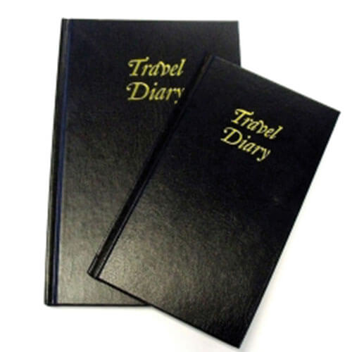 Cumberland Leathergrain Cover Trip Book Black (105x175mm)