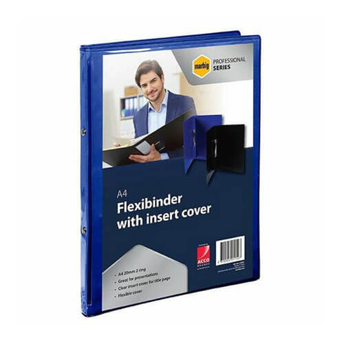 Marbig Flexi Binder with Clear Cover A4 2R 20mm