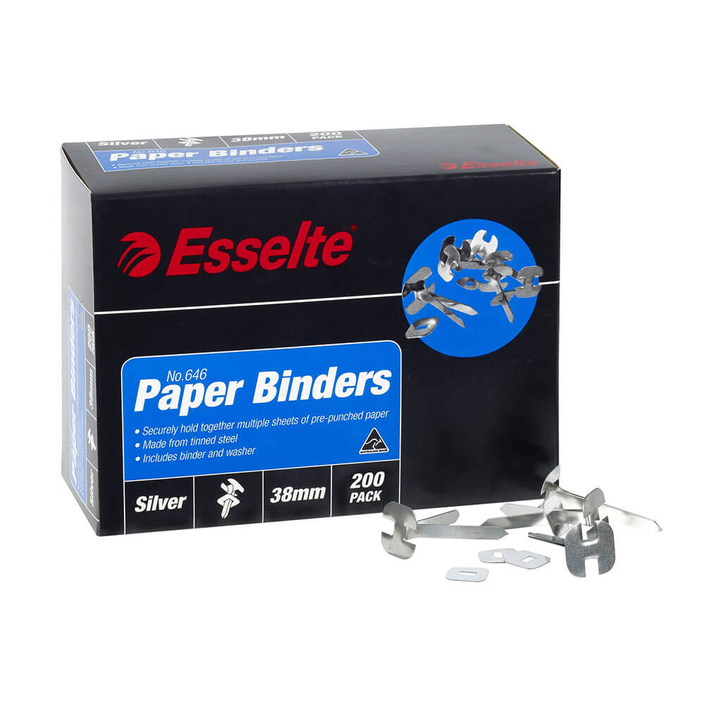 Esselte Paper Binders 38mm (200pk)