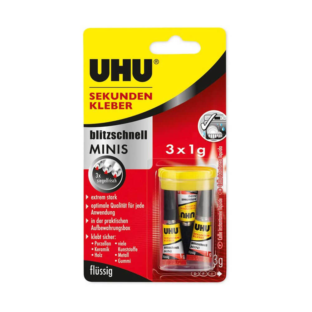 UHU Minis Super Glue (3pcs 1mL)