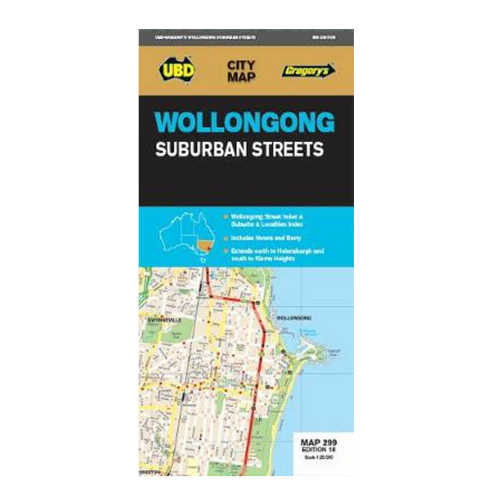 UBD Gregory's Wollongong Map (18th Edition)