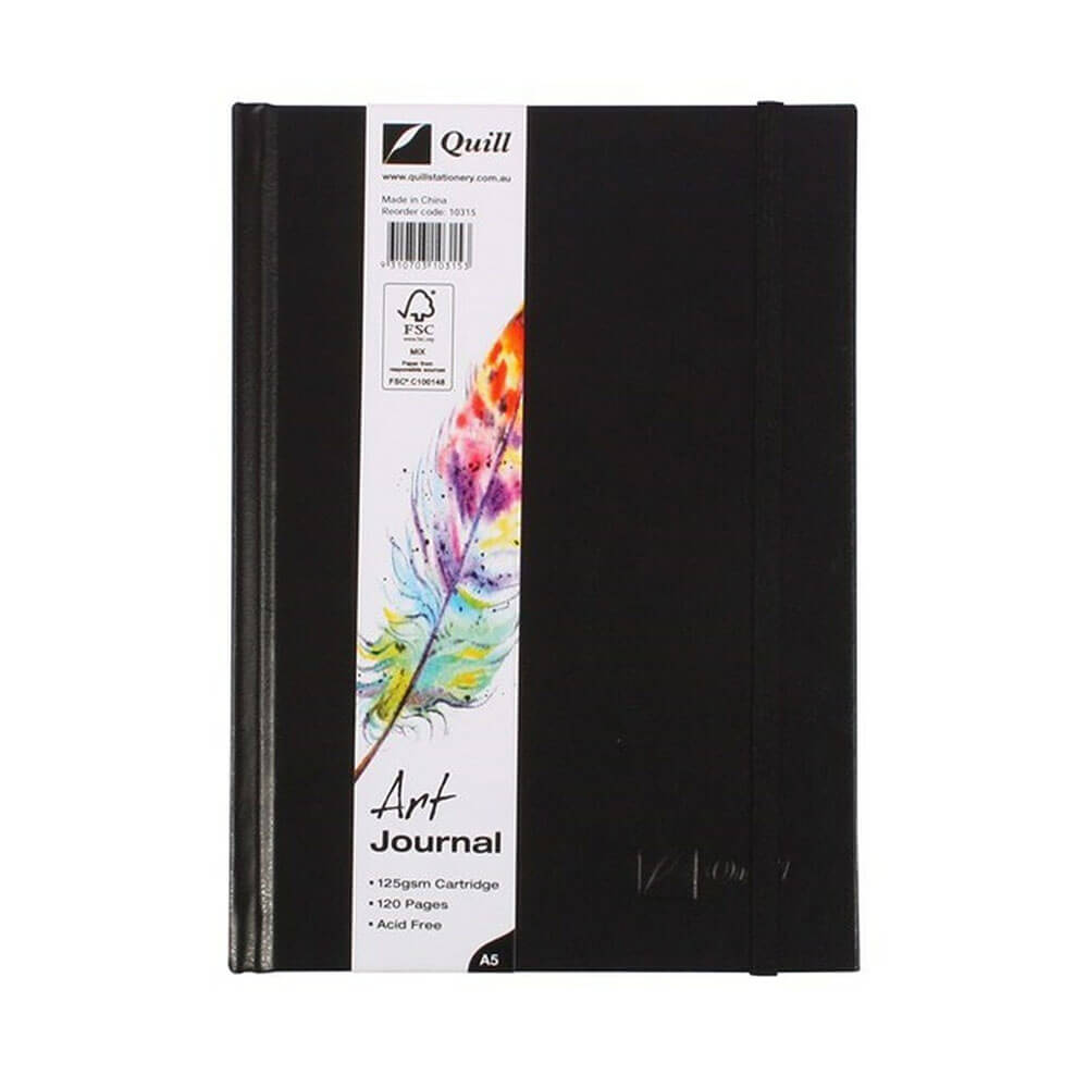 Quill Hard Cover Elastic Closure Art Journal 60 leaves
