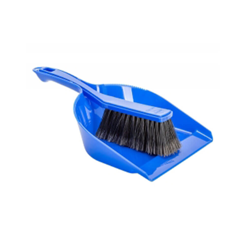 Cleanlink Broom with Dustpan (Blue)